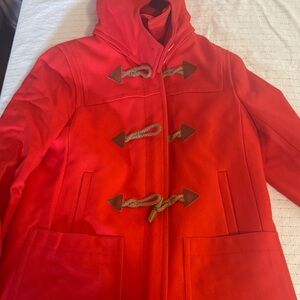 J. Crew Vibrant Red Wool Coat